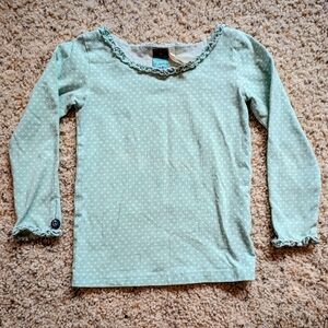 Matilda Jane Light Green Polka Dot Long Sleeve Tee